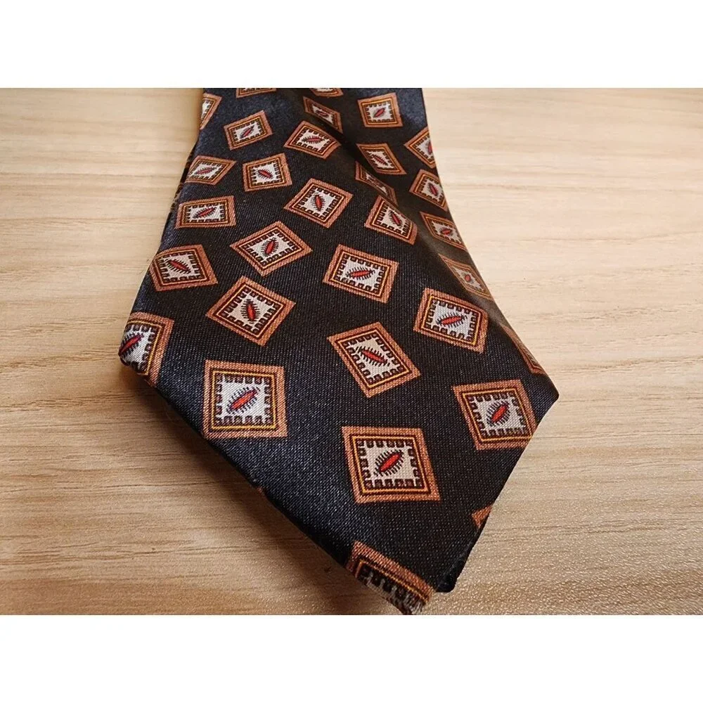 Indian Head Men's High Fashion Hand Made Black Brown Red Gray Tie One Size